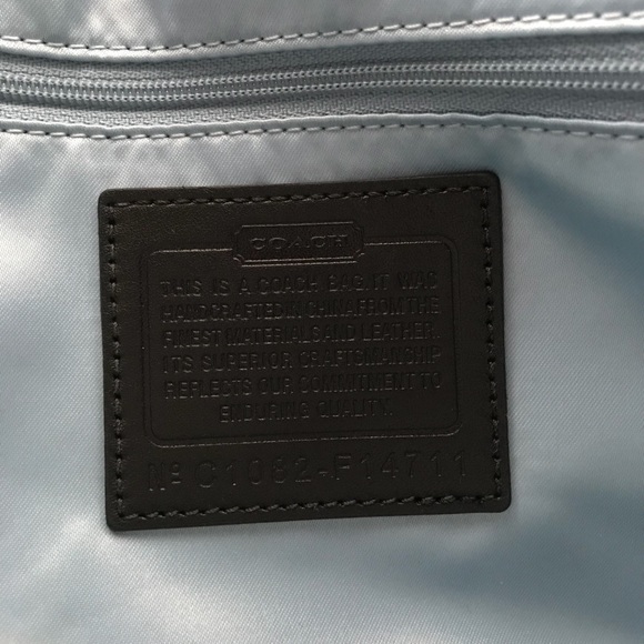 🔥HP🔥NWT Vintage COACH Black/Gray Signature Purse - Picture 7 of 9